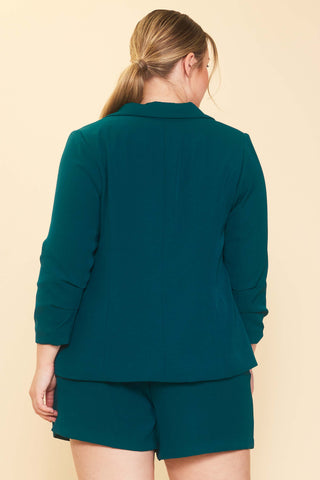 Curvy Welt Pocket Blazer