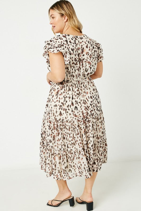 Curvy Tie-Neck Midi Dress