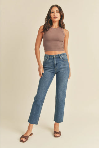 Classic Straight Cropped Jeans