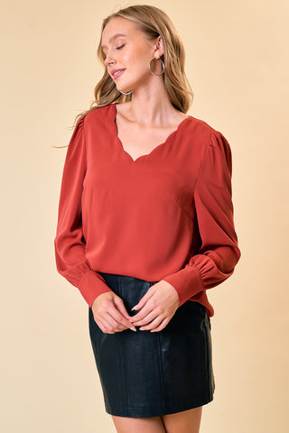 Matilda Scallop Blouse