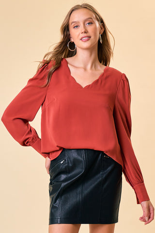 Matilda Scallop Blouse