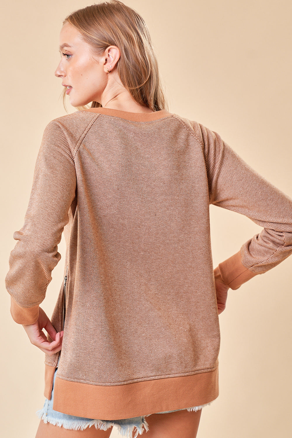 Piper Side Zipper Top