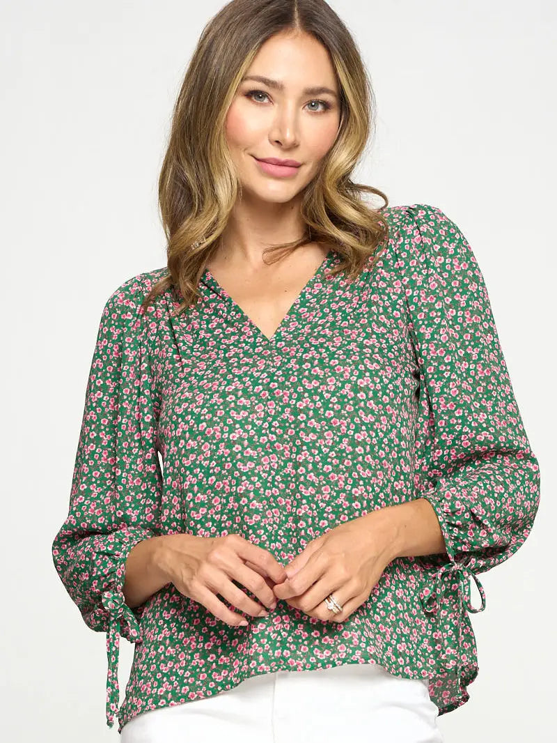 Curvy Self tie Sleeves Top