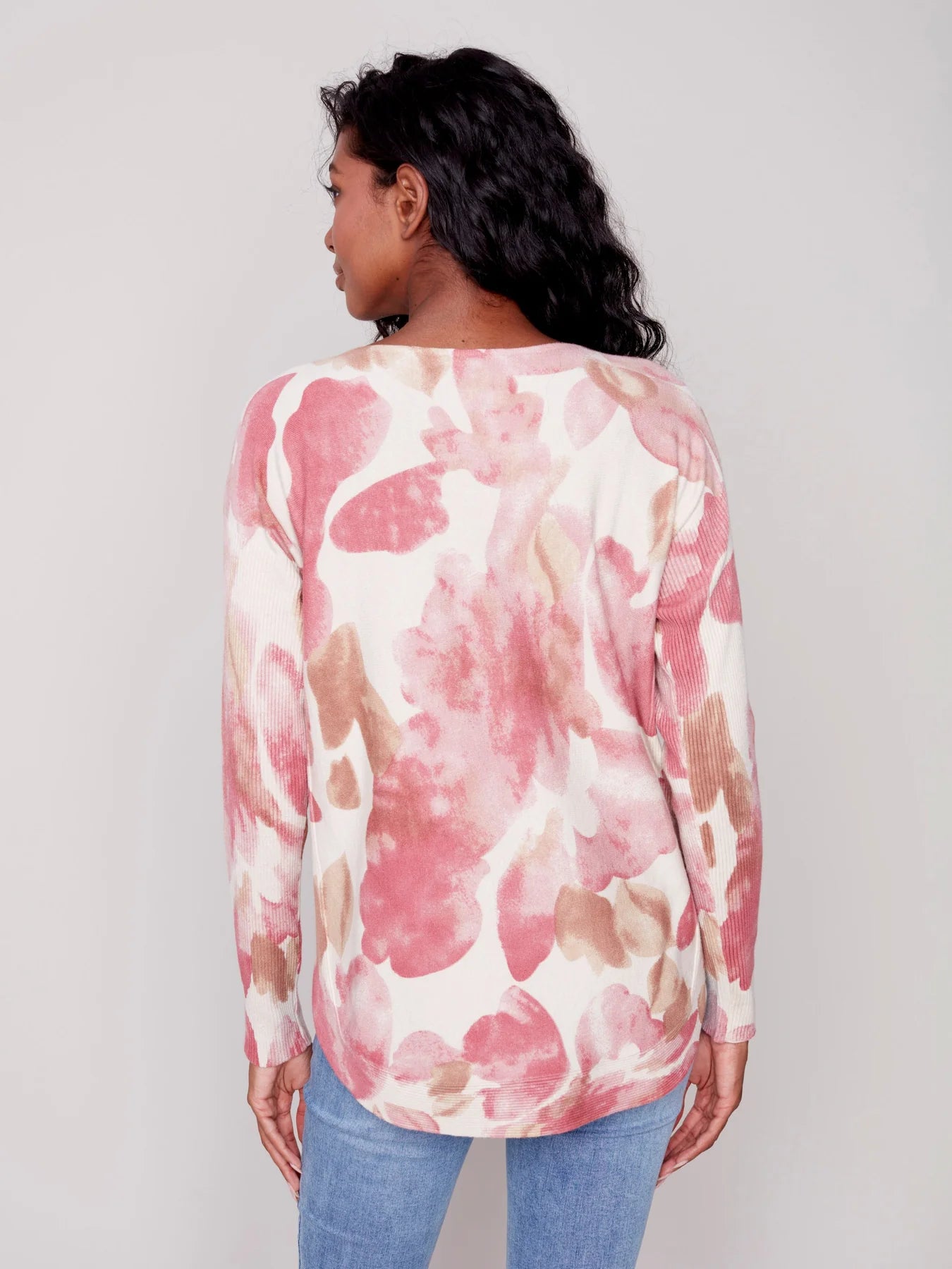 Printed Plush Sweater