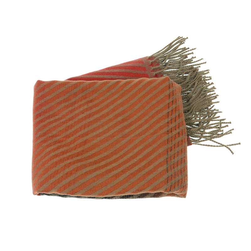 Circles/Stripes Fringe Scarf