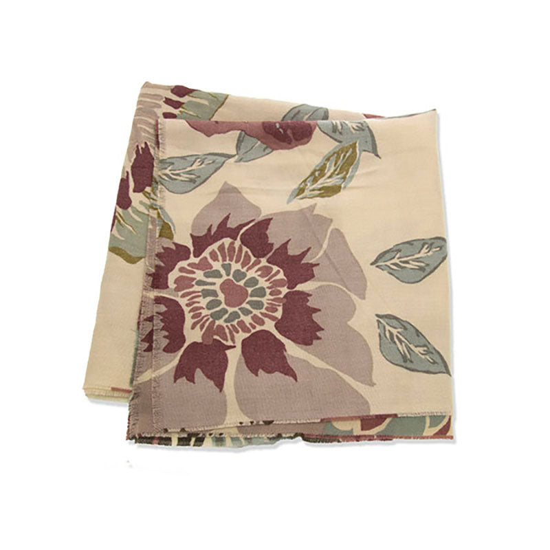 Mauve Bold Floral Scarf