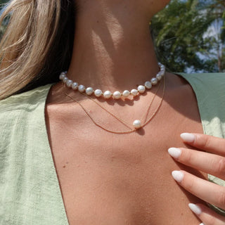 Ellie Single Pearl Necklace