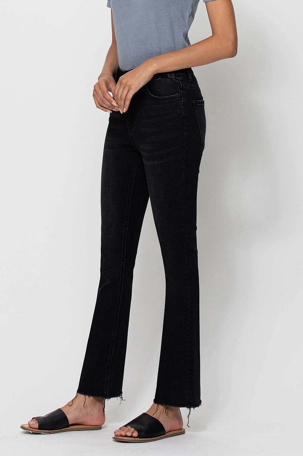 HR MB Raw Hem Black Denim