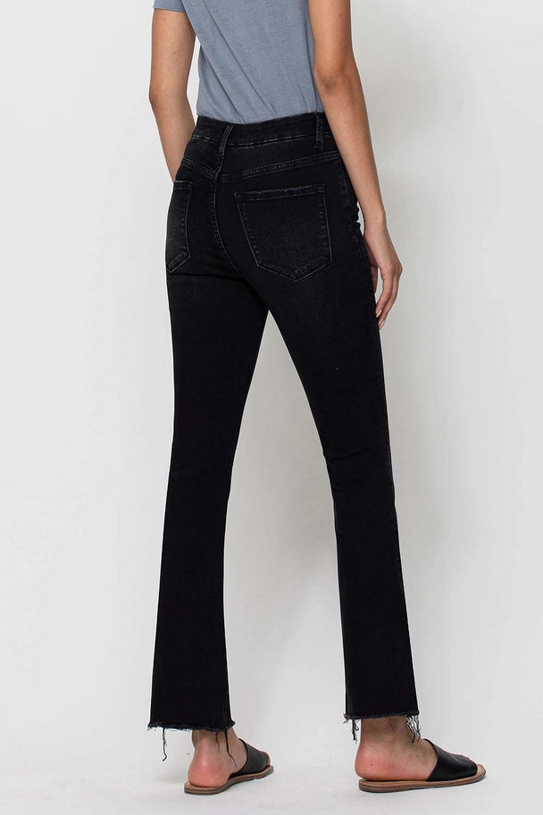 HR MB Raw Hem Black Denim