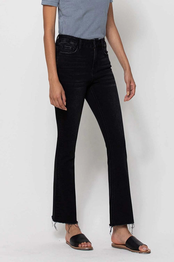 HR MB Raw Hem Black Denim