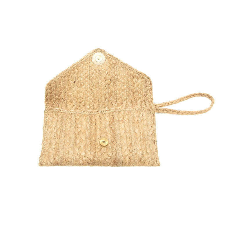 Metallic Gold Roxy Jute Wristlet