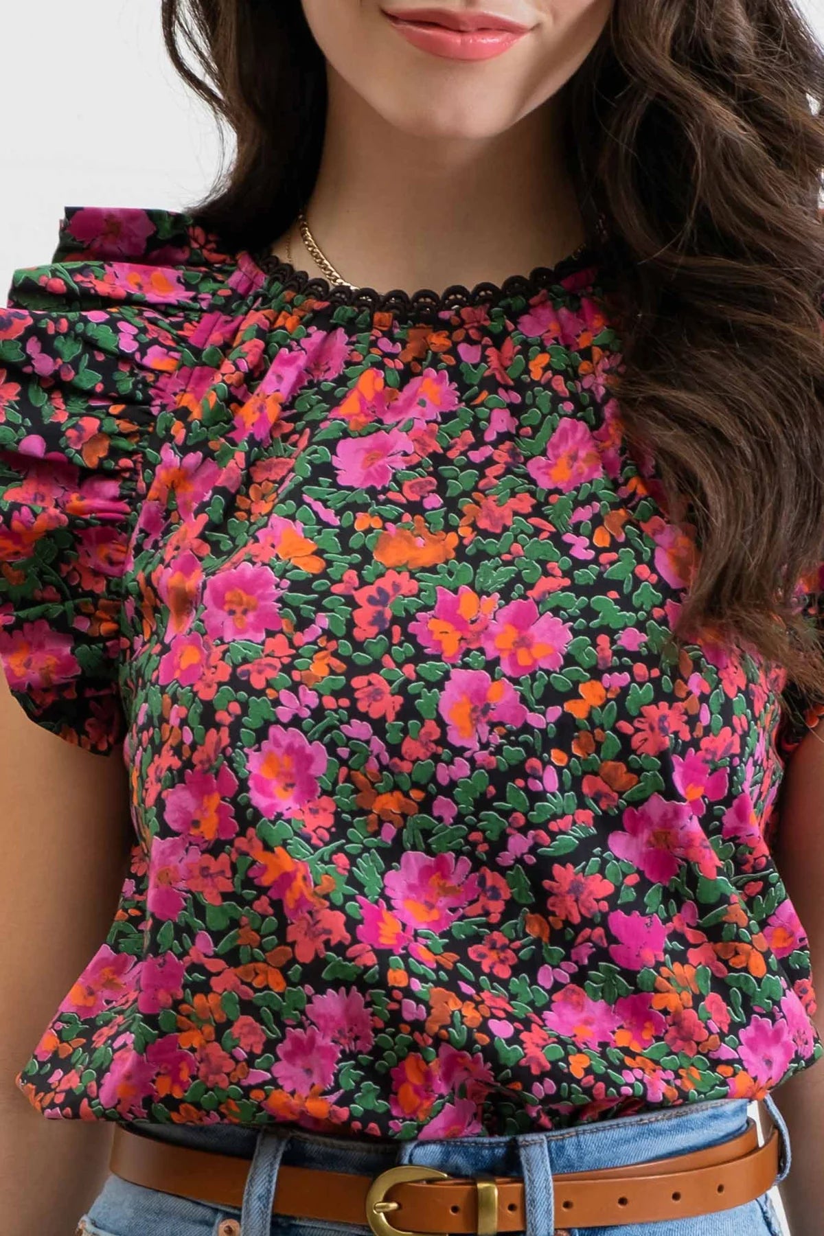 Floral Woven Top