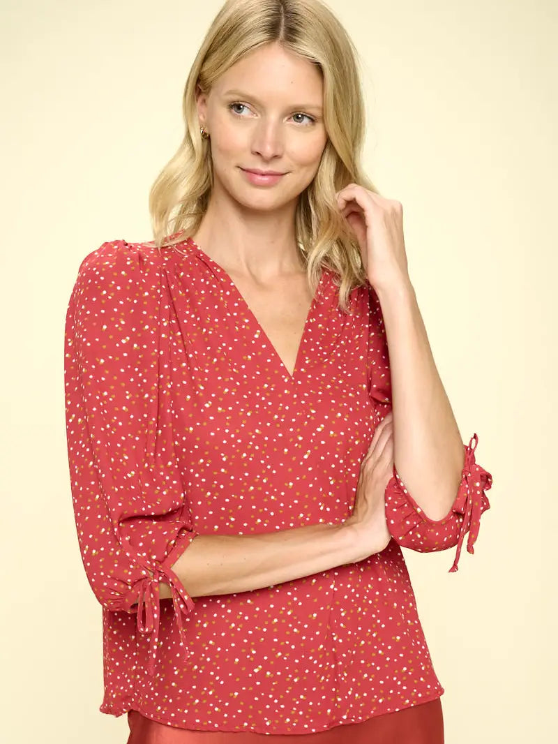Curvy Self tie Sleeves Top