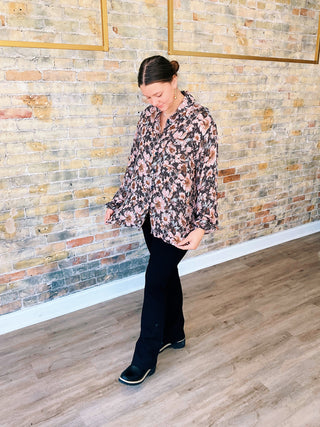 Sky Collared Button Down