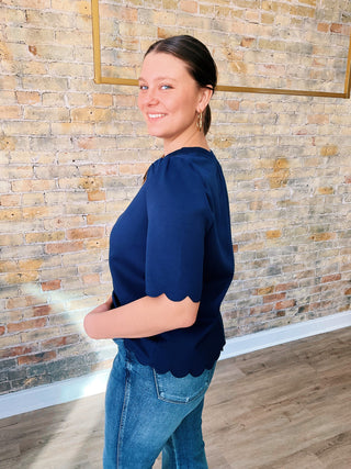Clara Scallop top