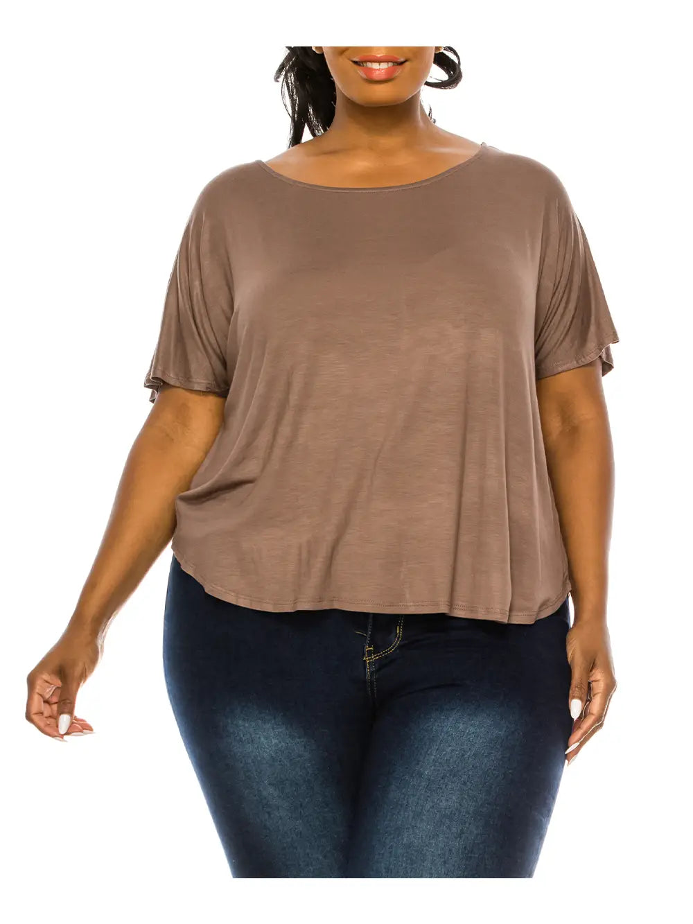 Curvy Bamboo Dolman Tee