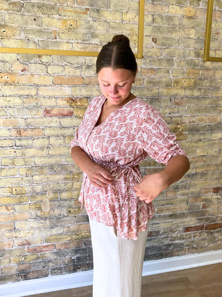 Side Tie Straps Blouse