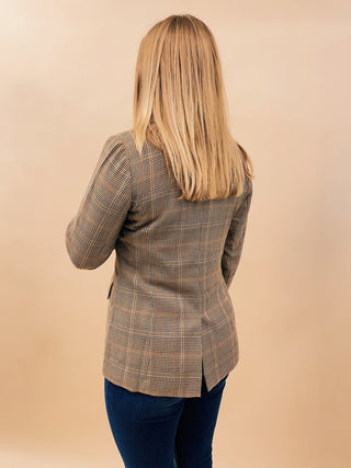 Lena Structured Plaid Blazer