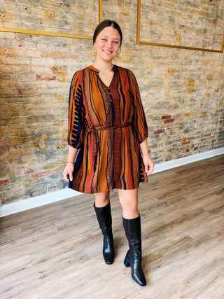 Sarah Button Mini Dress