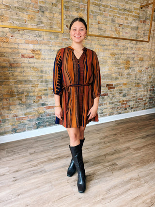 Sarah Button Mini Dress