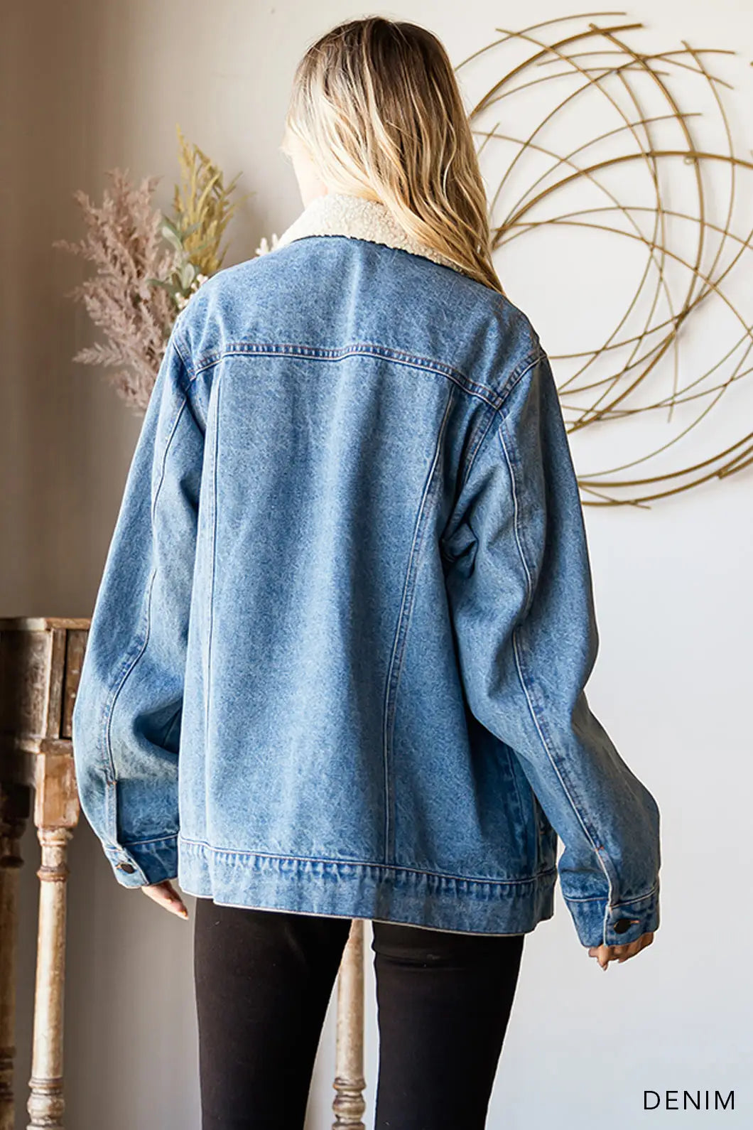 Jean Jacket & Fur Collar