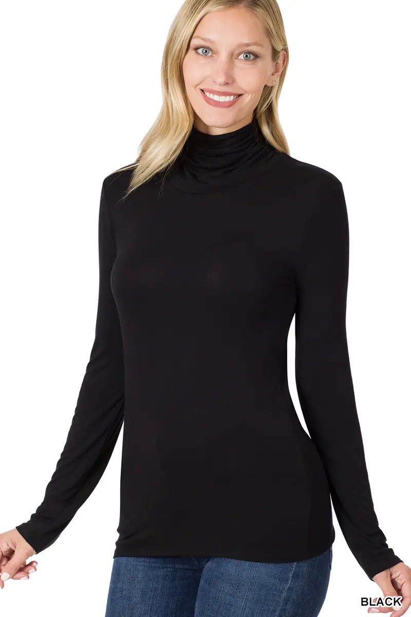 Luxe Rayon Mock Neck Top