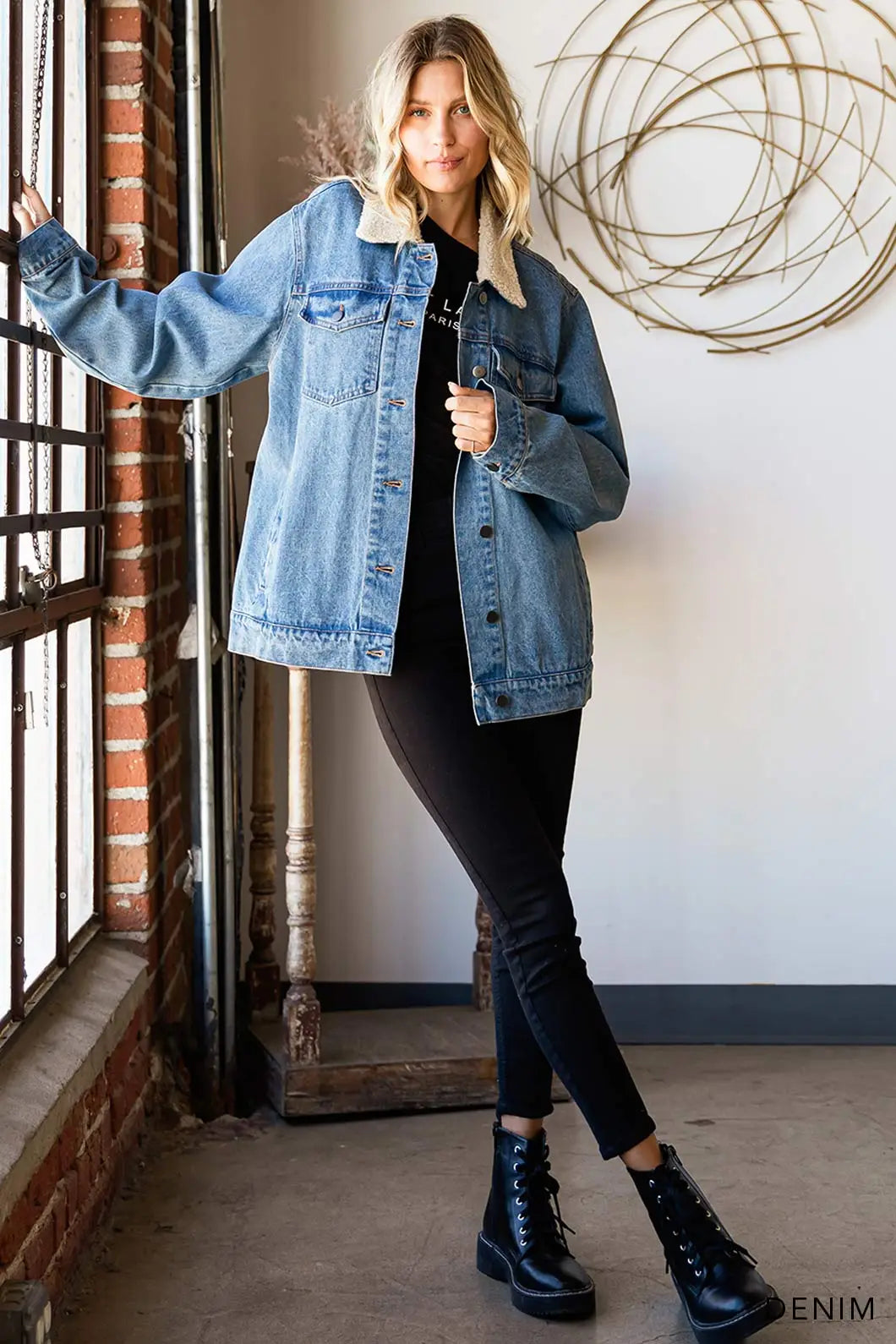 Jean Jacket & Fur Collar
