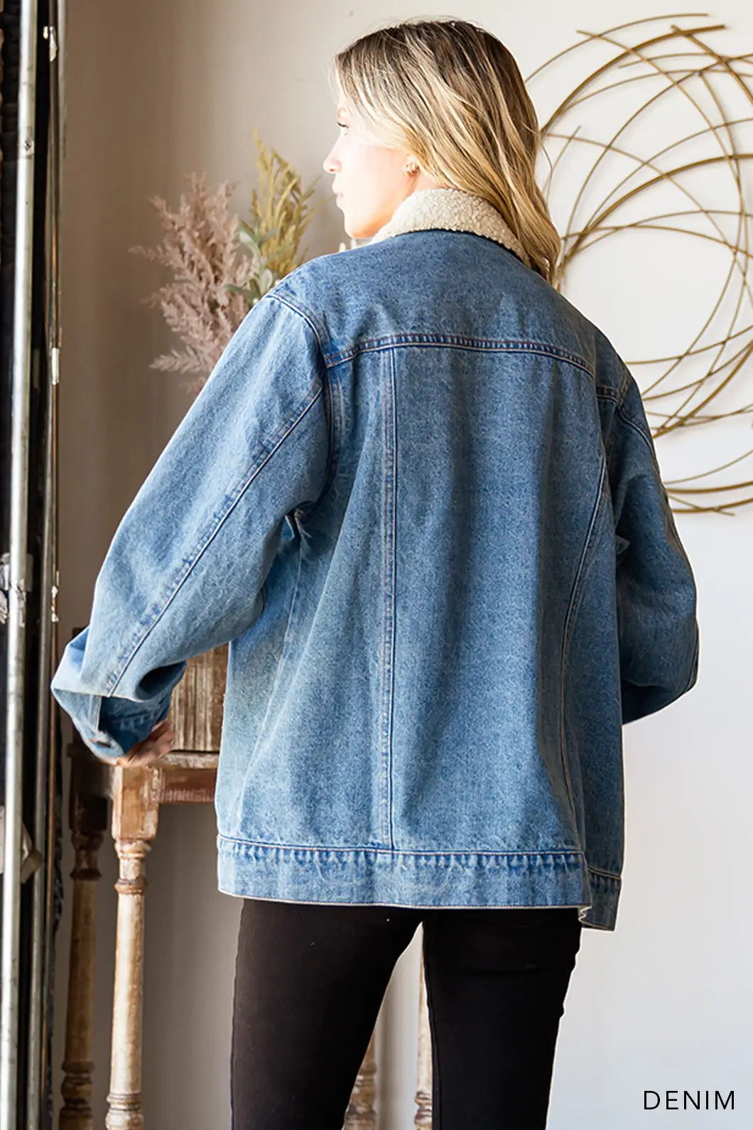 Jean Jacket & Fur Collar