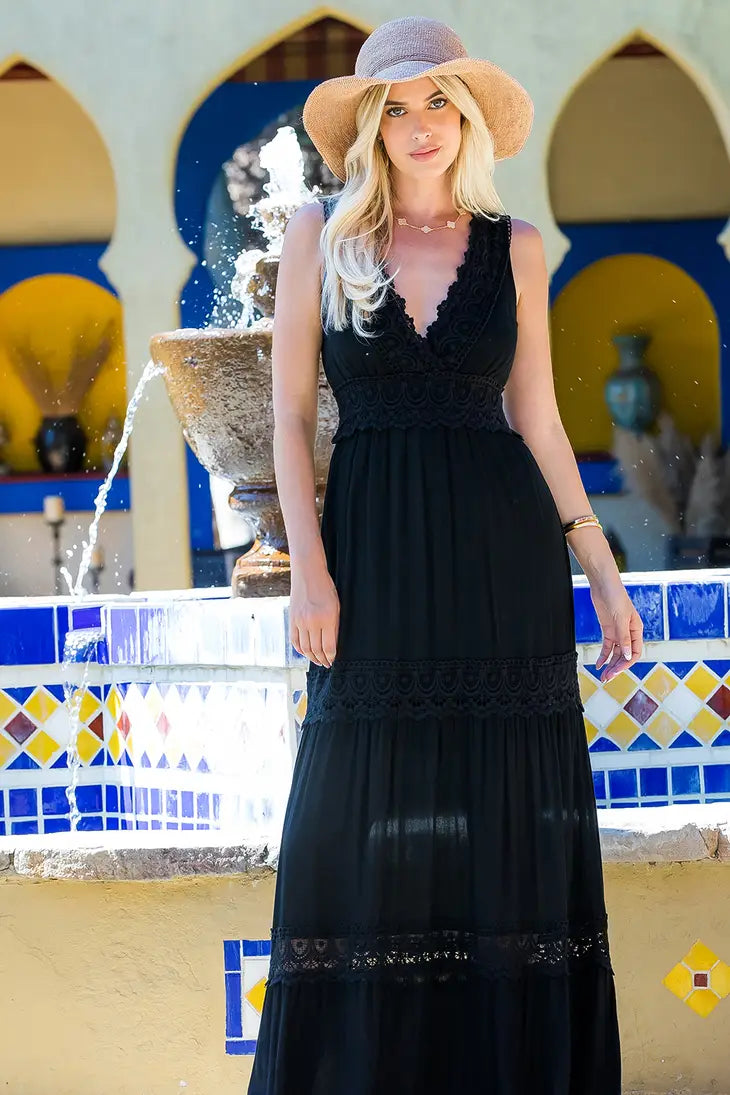 Crochet Lace Maxi Dress