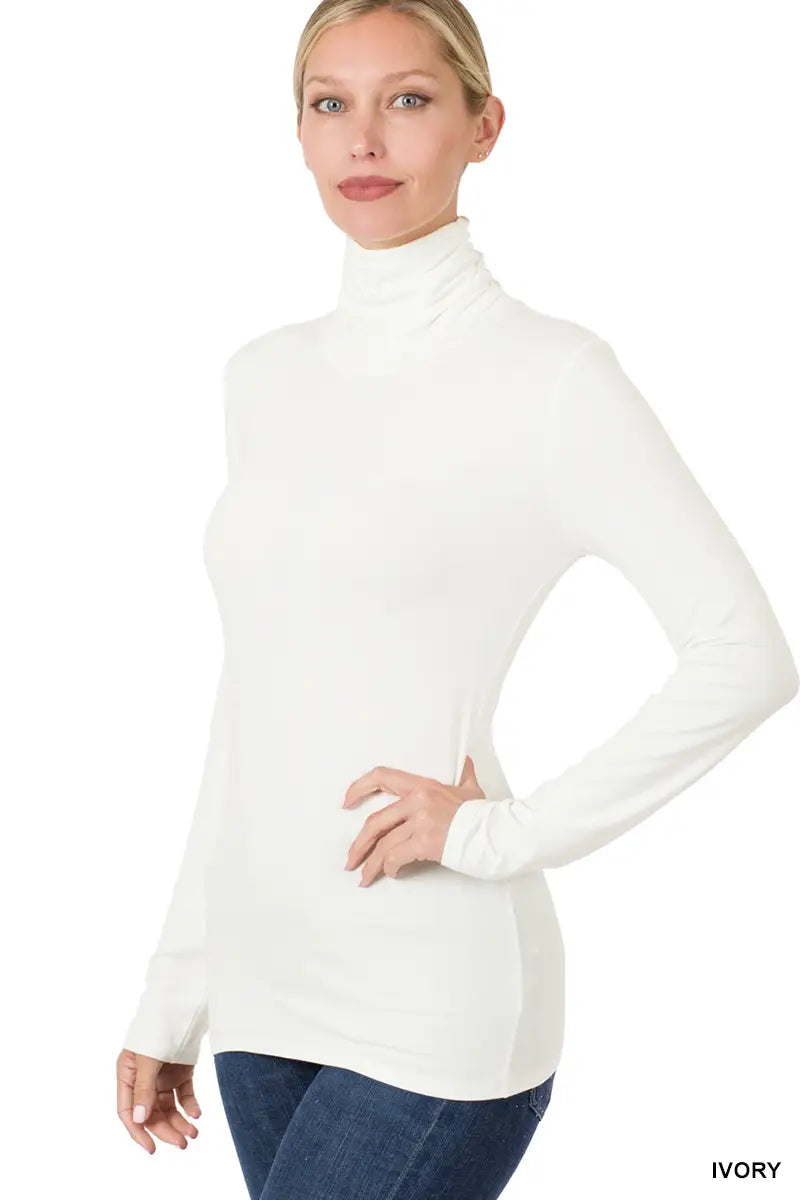 Luxe Rayon Mock Neck Top