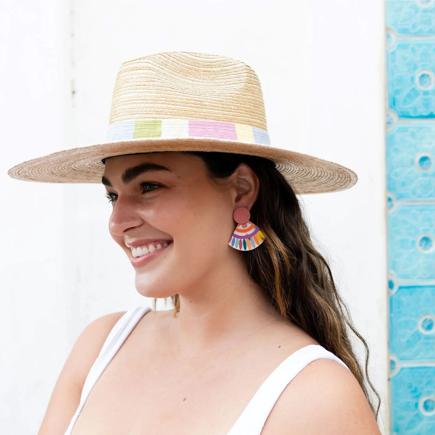 Buffalo Horn Rainbow Earrings