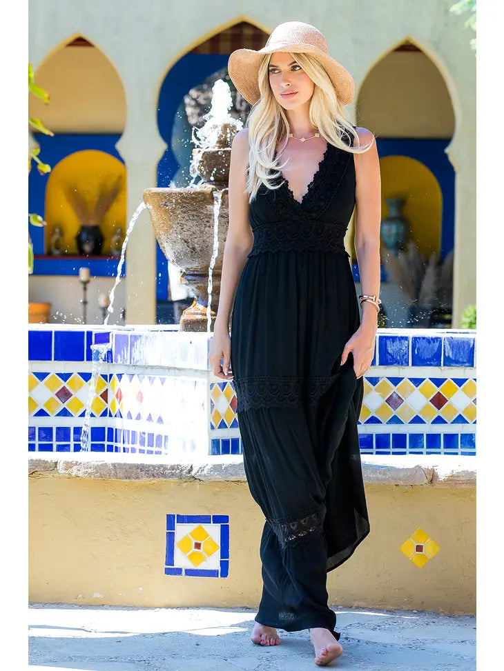 Crochet Lace Maxi Dress