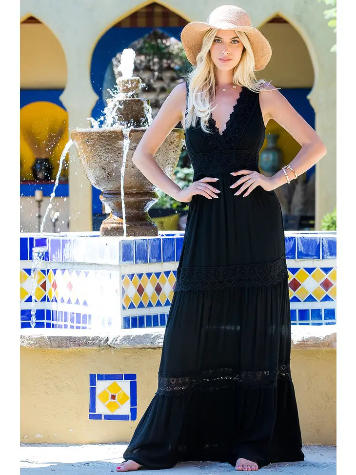 Crochet Lace Maxi Dress