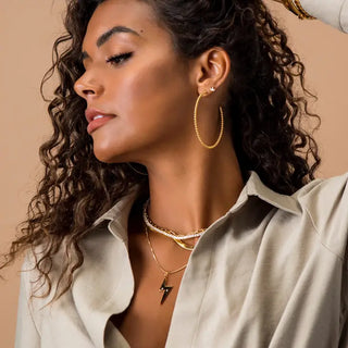 Chelsea Beaded Hoops