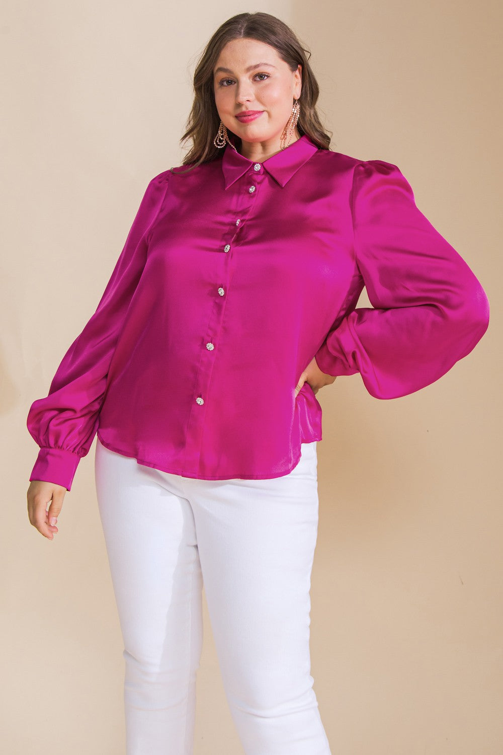 Solid Satin Top