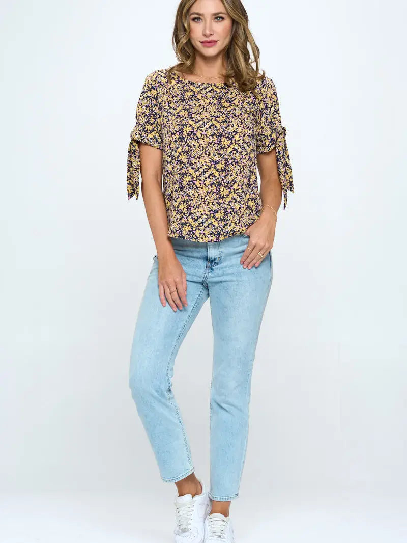 Ditsy Woven Top