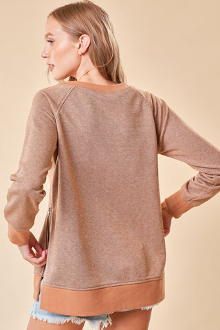 Piper Side Zipper Top