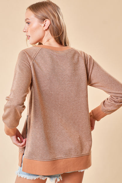 Piper Side Zipper Top
