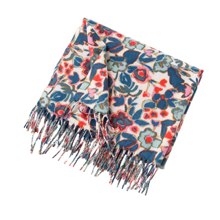Floral Scarf - Navy