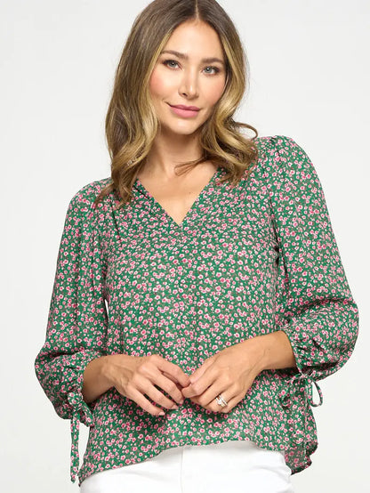 Curvy Self tie Sleeves Top