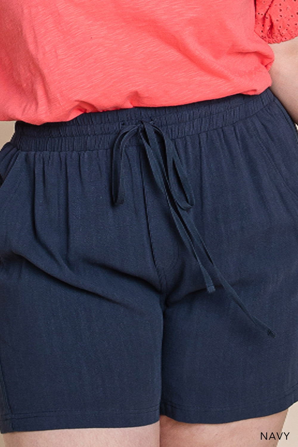 Curvy Casual Linen Shorts