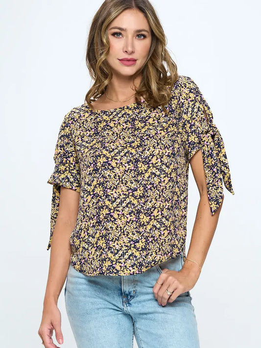 Curvy Ditsy Woven Top