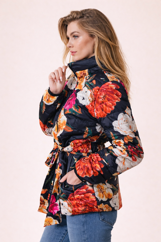 Puff flowered jacket