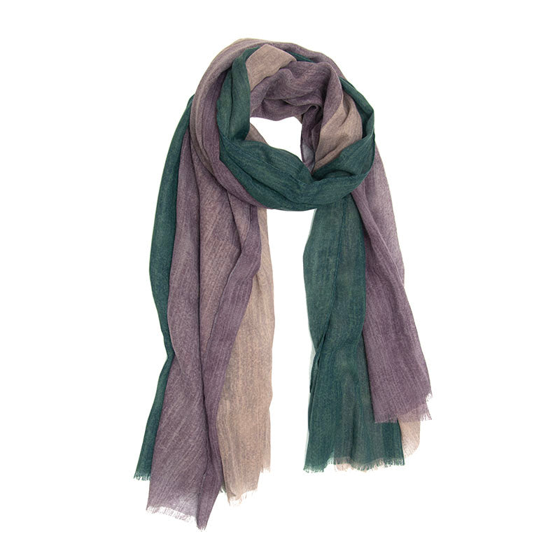 Textured Wide Stripes Scarf