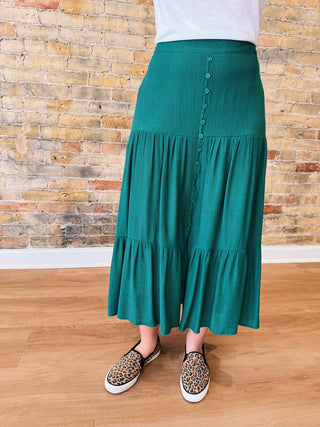 Tiered Crinkled Skirt