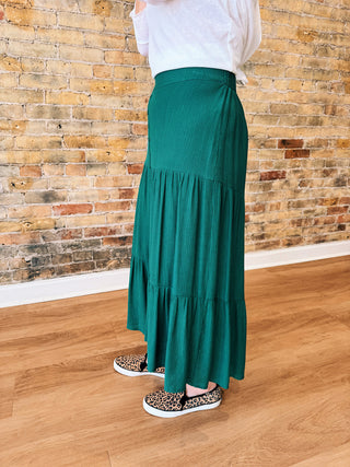 Tiered Crinkled Skirt
