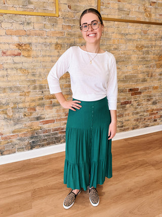 Tiered Crinkled Skirt