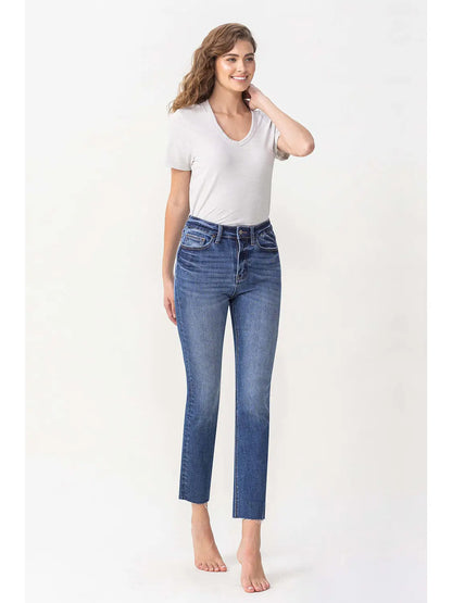 Curvy High Rise Slim Straight Leg