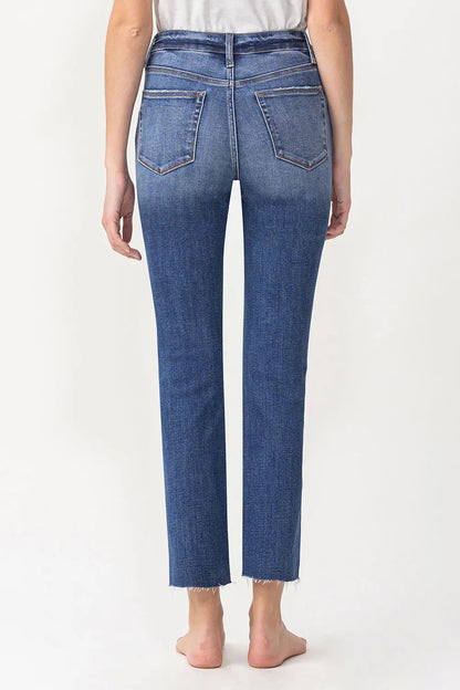 Curvy High Rise Slim Straight Leg
