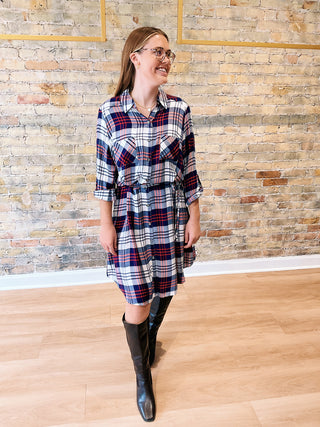 Michelle Plaid Dress